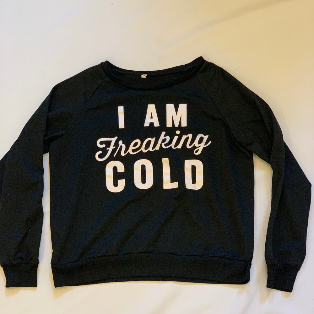 Black print sweat shirt